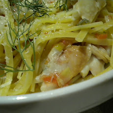 A Clam, Leek and Fennel Sauce Linguini