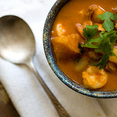 Red chile seafood chowder