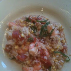 Tomato Corn Risotto With Shrimp