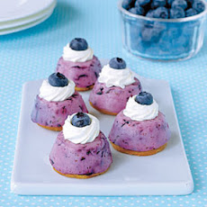 Miniature Blueberry Cheesecakes