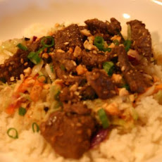 Korean Beef on Fiery Cabbage