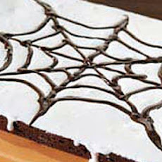 Spooky One Bowl Spider Web Brownies