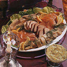 Smoked Fish with Mustard, Dill and Caper Sauce