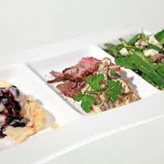 Baby Spinach Salad with Warm Wild Mushroom and Blueberry Vinaigrette