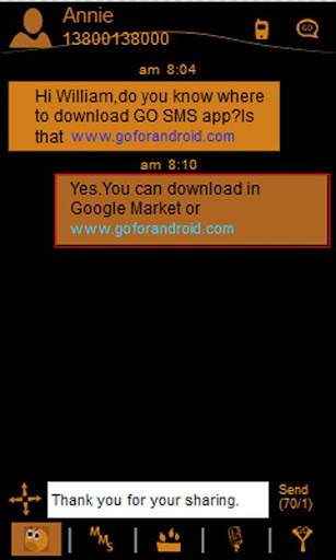 【免費個人化App】GO SMS Orange & Black Theme-APP點子