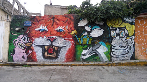 Mural Tigre, Cobarde Y Cosmo 3000