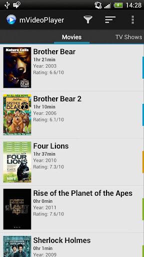 mvideoplayer for android screenshot