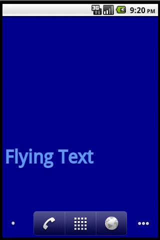 Flying Text Live Wallpaper