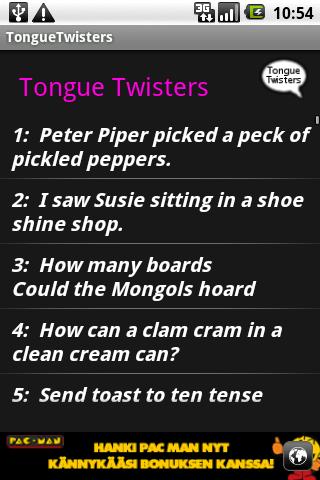 Tongue Twisters