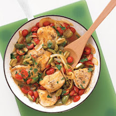 Golden Chicken with Tomatoes and Olives