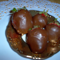 Injected Chocolate Covered Strawberries With Grand Marnier