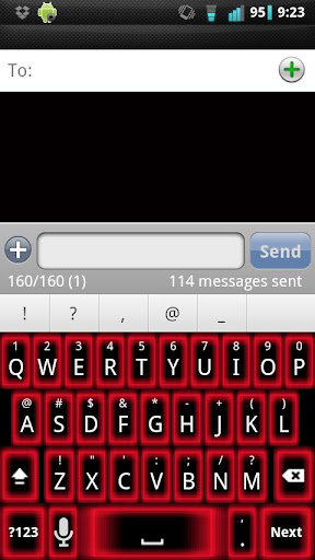 Red Glow Keyboard Skin