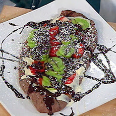 Chocolate and Fruit Pizza with Bittersweet Chocolate Sauce