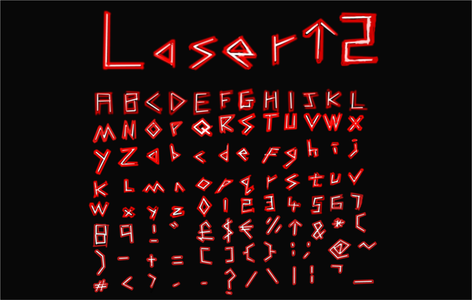 Font Challenge; Laser^2
