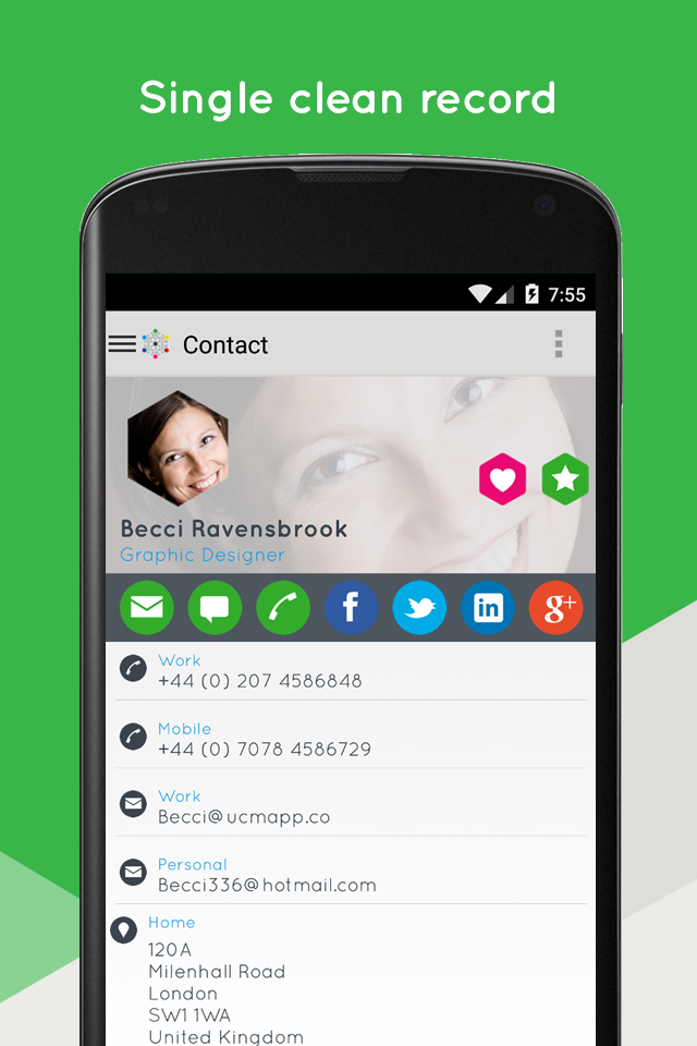 Android application Ultimate Contact Manager screenshort