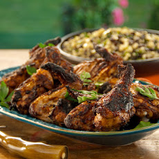 Charcoal Grilled Chicken Sinaloa-Style with Grilled Corn, Black Bean and Quinoa Relish