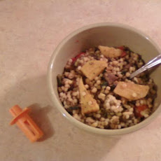 Couscous and Mung Bean Salad With Golden Beets and Greens