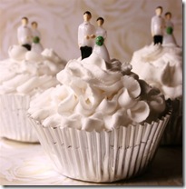 Bride And Groom Realistic Wedding Fake Cupcake Faux Cake by frostedfakes