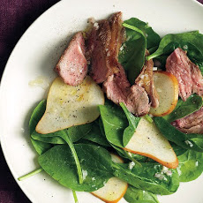 Spinach and Pear Salad with Lamb