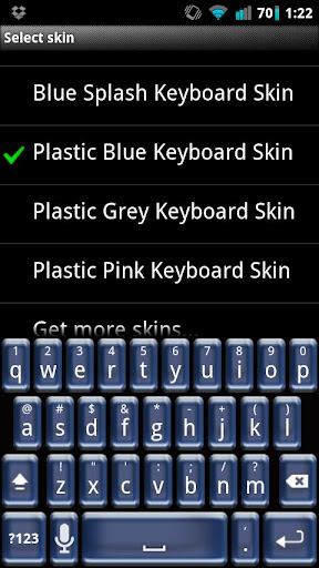 Plastic Blue Keyboard Skin
