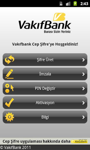 VakıfBank Cep Şifre