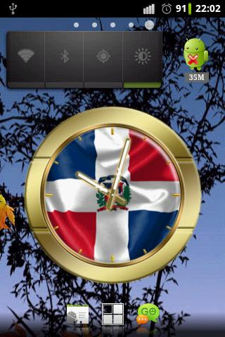 Dominican Republic flag clocks