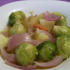 Steamed Root Vegetables With Dill Butter
