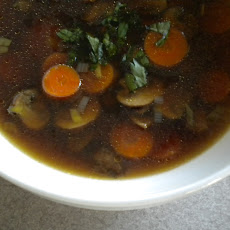 Carrot, Leek and Mushroom Soup