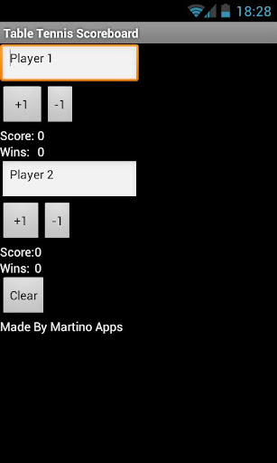 Table Tennis Scoreboard