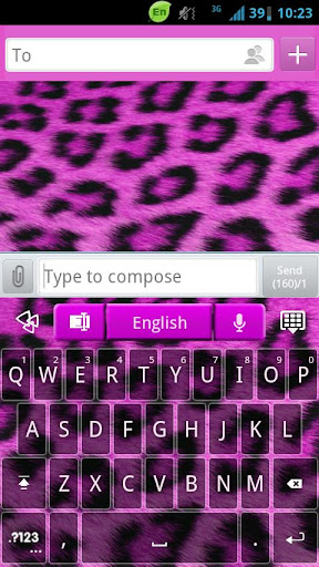 GO Keyboard Pink Cheetah