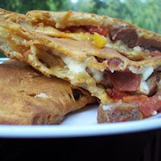 Quick Sausage and Bell Pepper Calzones