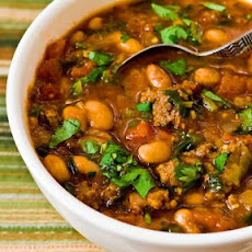 Pressure Cooker Recipe for Pinto Bean and Ground Beef Stew with Cumin and Cilantro