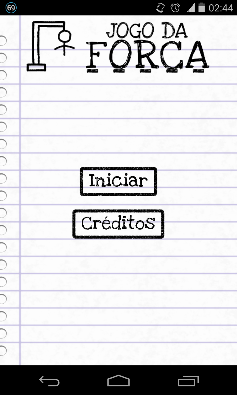 Android application Jogo da Forca - BR screenshort