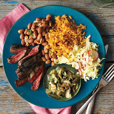 Grilled Skirt Steak with Poblano Relish
