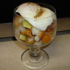 Florida Eggs Benedict in a Glass