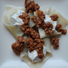 Afghan Dumplings with Lamb Kofta and Yogurt Sauce