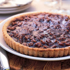 Chocolate, Caramel, and Walnut Tart