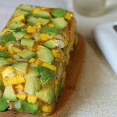 Retrocado Aspic with Mango and Shrimp
