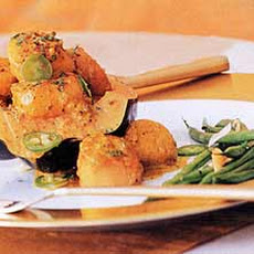 Garam Masala Scallops Over Acorn Squash