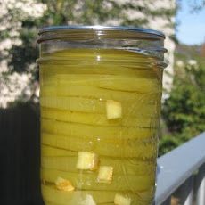 Sweet Green Tomato Pickles (Made With Pickling Lime)