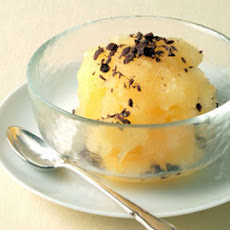 Fresh Orange Sorbet with Bittersweet Chocolate