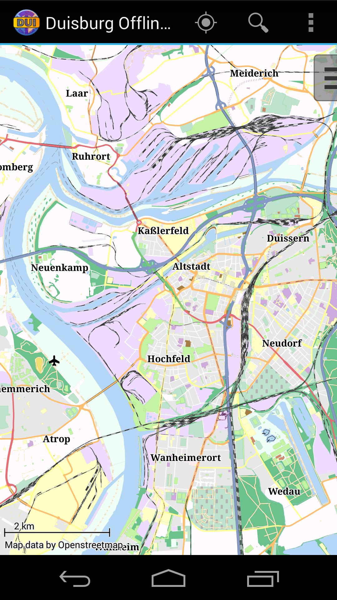 Android application Duisburg Offline City Map screenshort