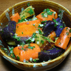 Roasted Vegetable Salad with Chimichurri Sauce