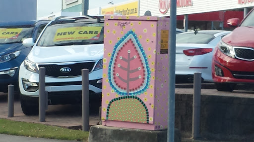 Pink Leaf Signal Box Art