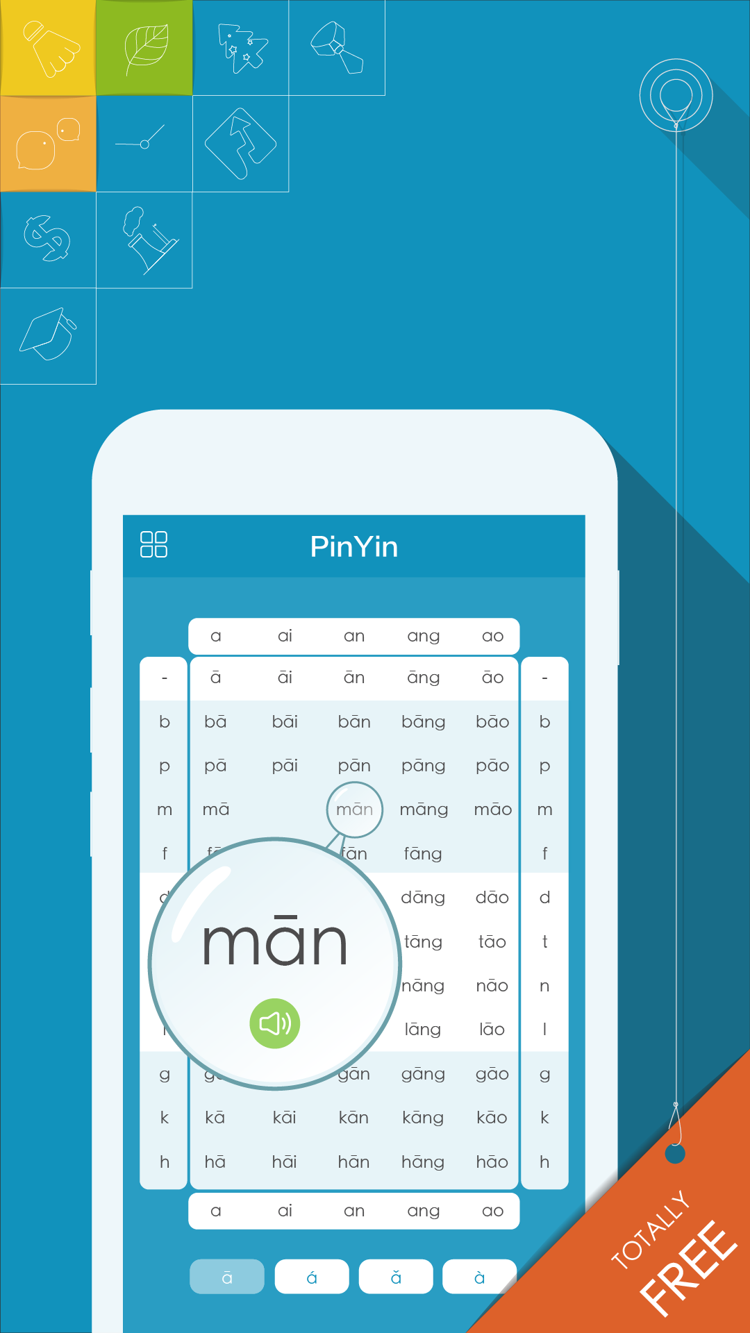 Android application Learn Chinese Pinyin Chart screenshort