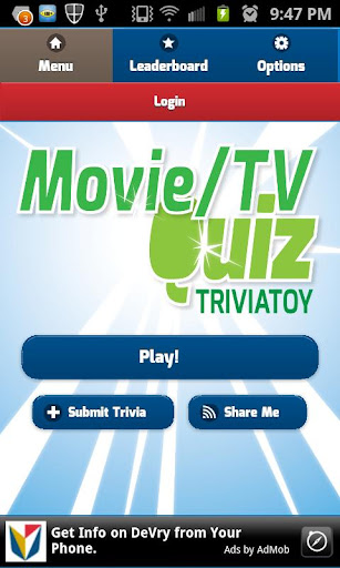 Movie TV Quiz Trivia Toy