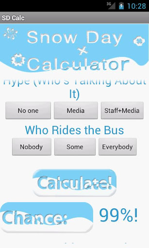 Snow Day Calculator
