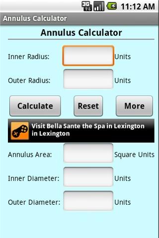 Annulus Calculator