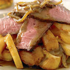Open-Faced Steak-and-Fries Sandwiches