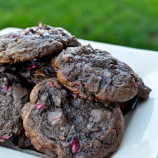 Chocolate Fudge Pomegranate Cookies
